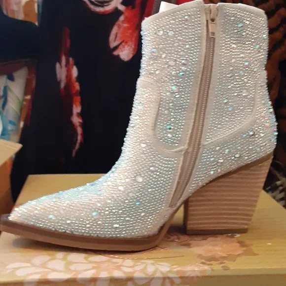 VERY G BLING SPARKLE WESTERN SHOE BOOTIE GORGEOUS - Picture 3 of 6